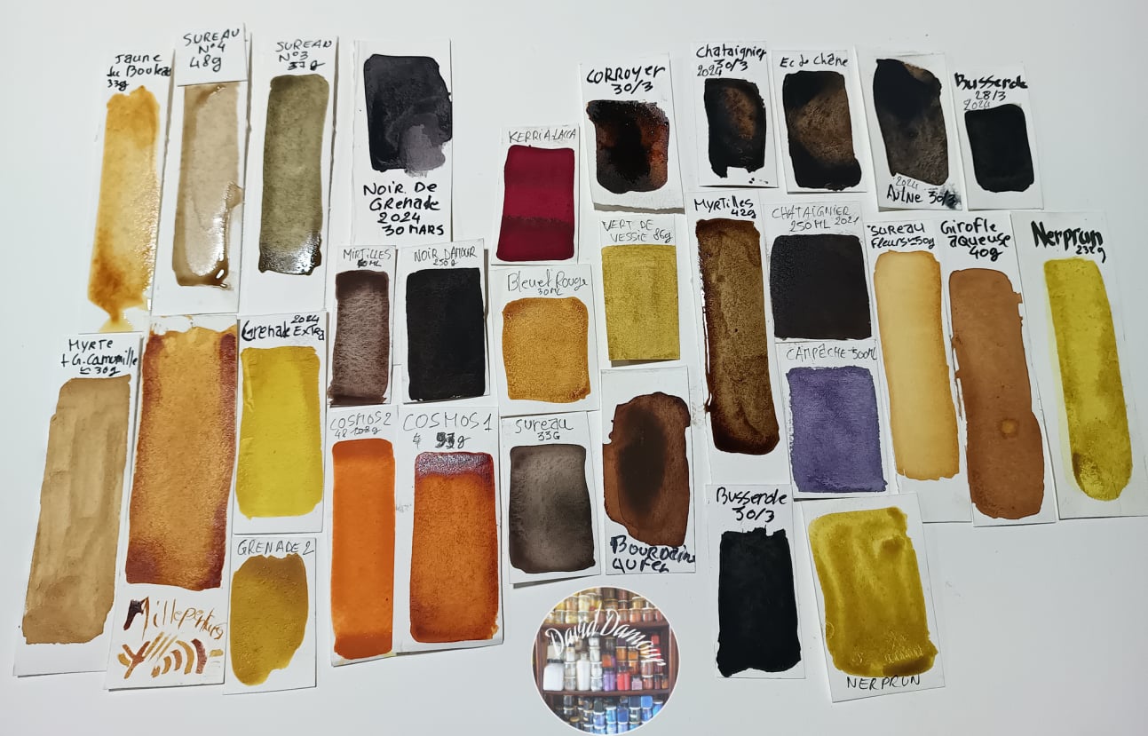 Nuanciers de colorants purs Détails par David Damour 2024