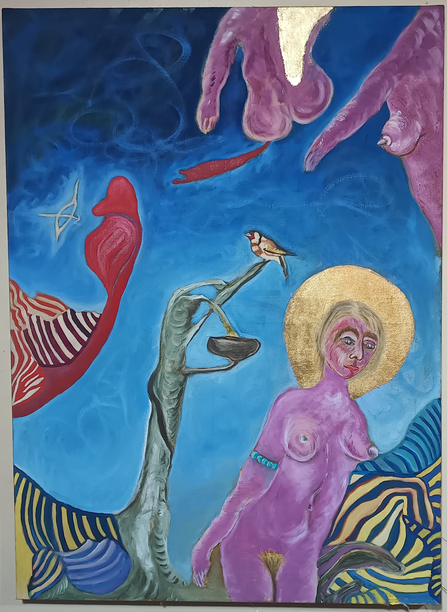 Peinture à l'huile sur toile  ©David Damour Avril 2025 Peinture en cours de réalisation 100 X 73 CM