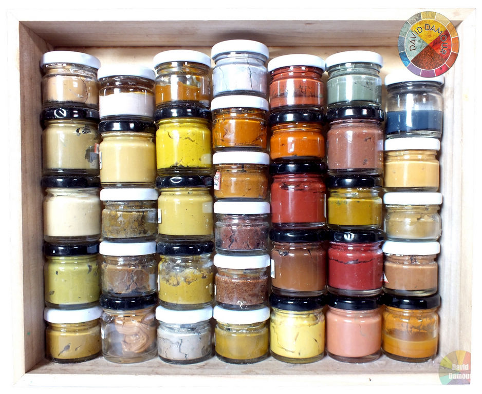 pigments sous formes de pâtes pigmentaires broyés à l'eau prêt à l'emploi avec un liant