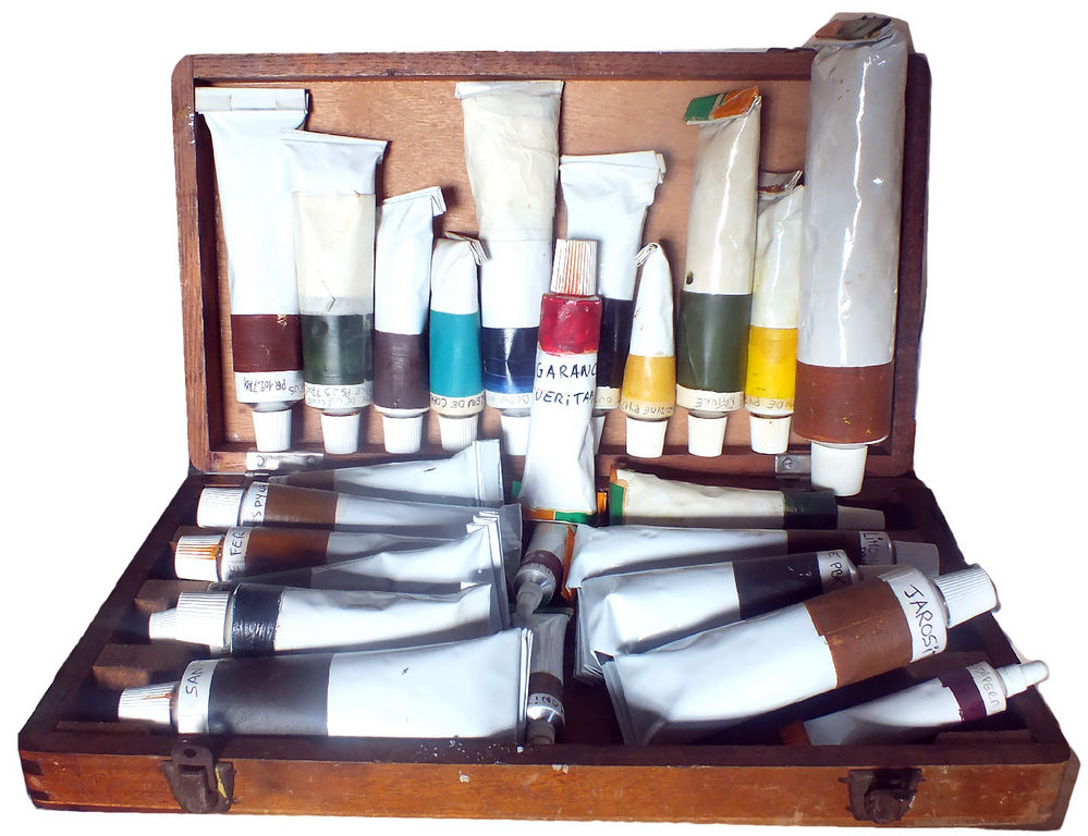 Peintures à l'huile en tube que j'ai fais à l'atelier