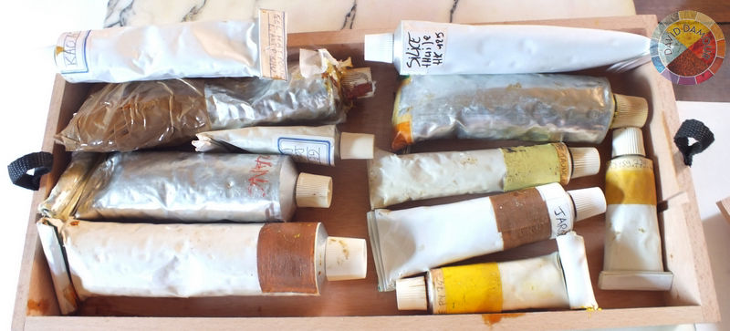 Tubes de peintures à l'huile