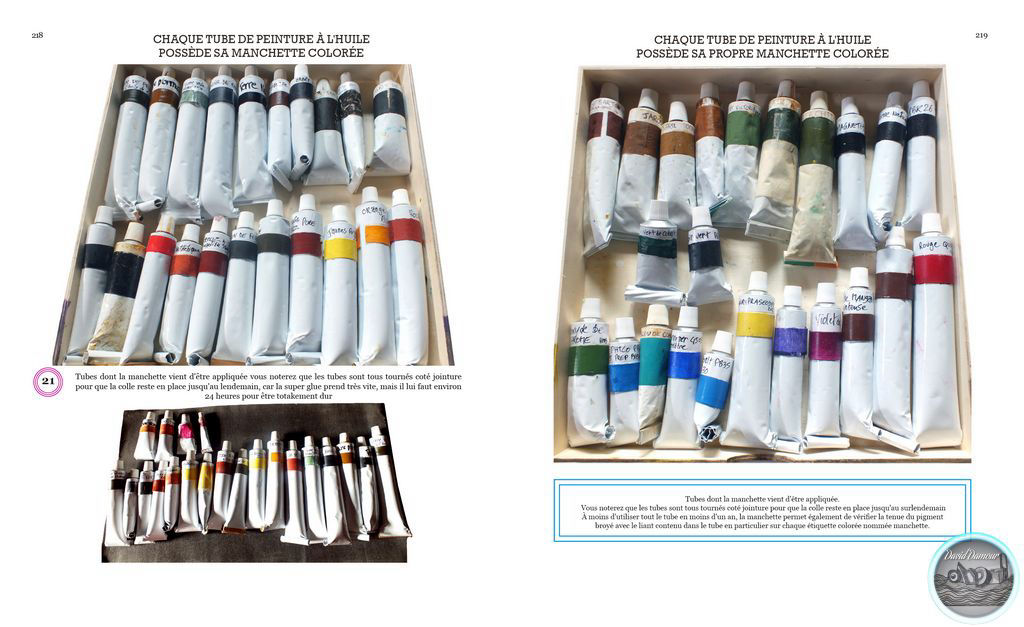 Tubes de peintures à l'huile du livre 5